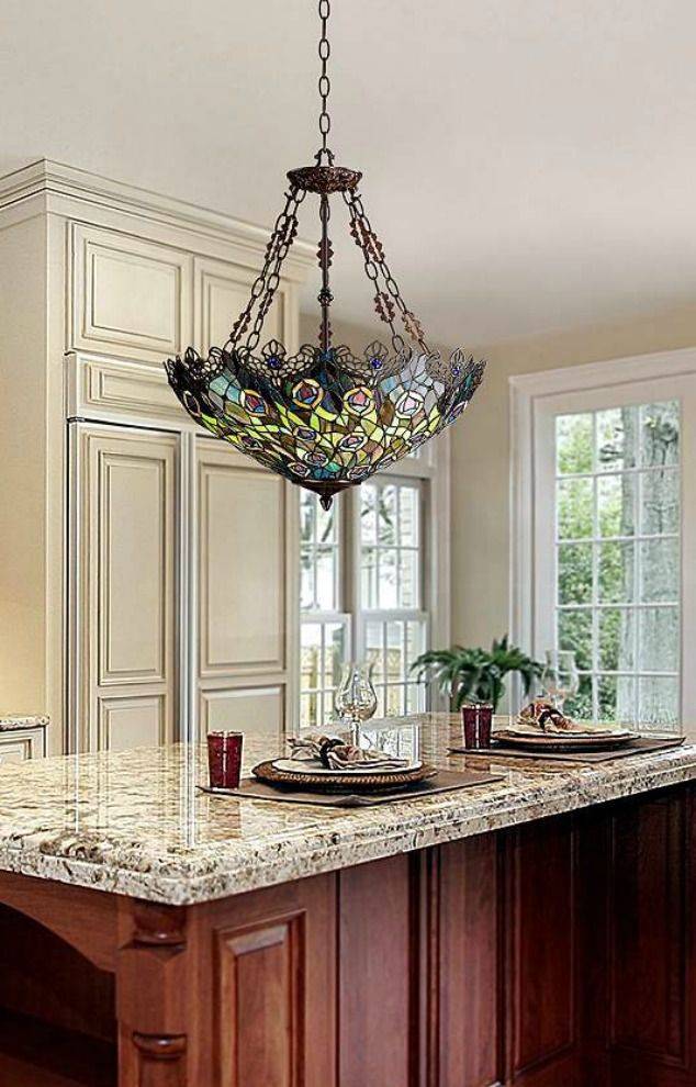Люстры тиффани – произведения искусства в вашей кухне