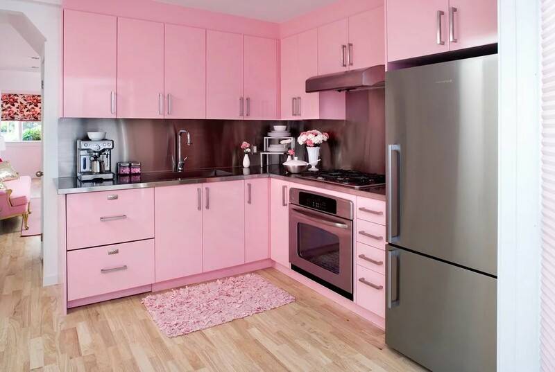 Дизайн кухни розового цвета: что выполнить в розовом, сочетание розового цвета с другими оттенками