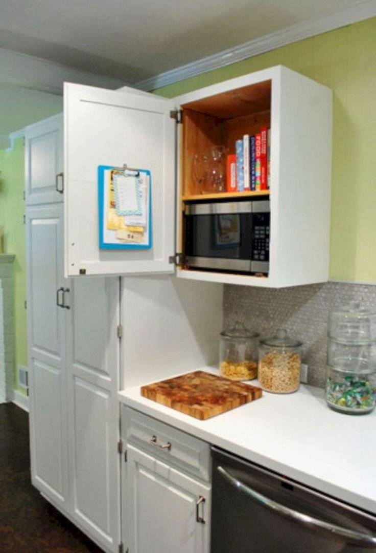 Размещение микроволновки на кухне – удобное обустройство современной кухни + 78 фото