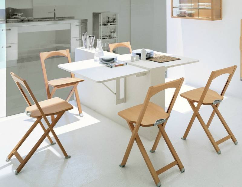 Стол в интерьере кухни: виды конструкций и форм, обзор материалов