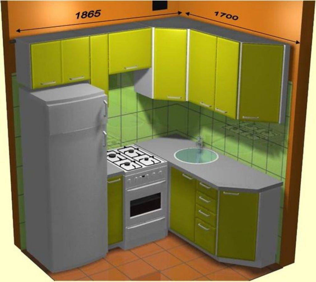 кухонный гарнитур для 6 метровой кухни в хрущевке