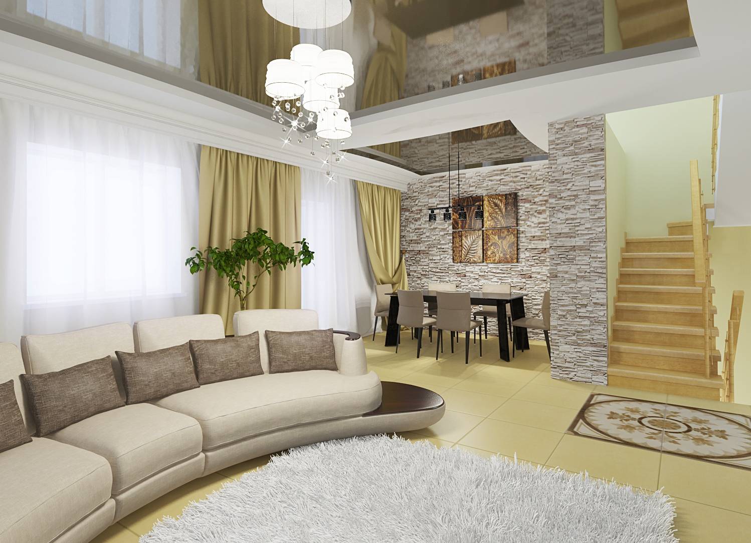 Особенности дизайна зала в квартире: мебель, освещение, отделочные материалы